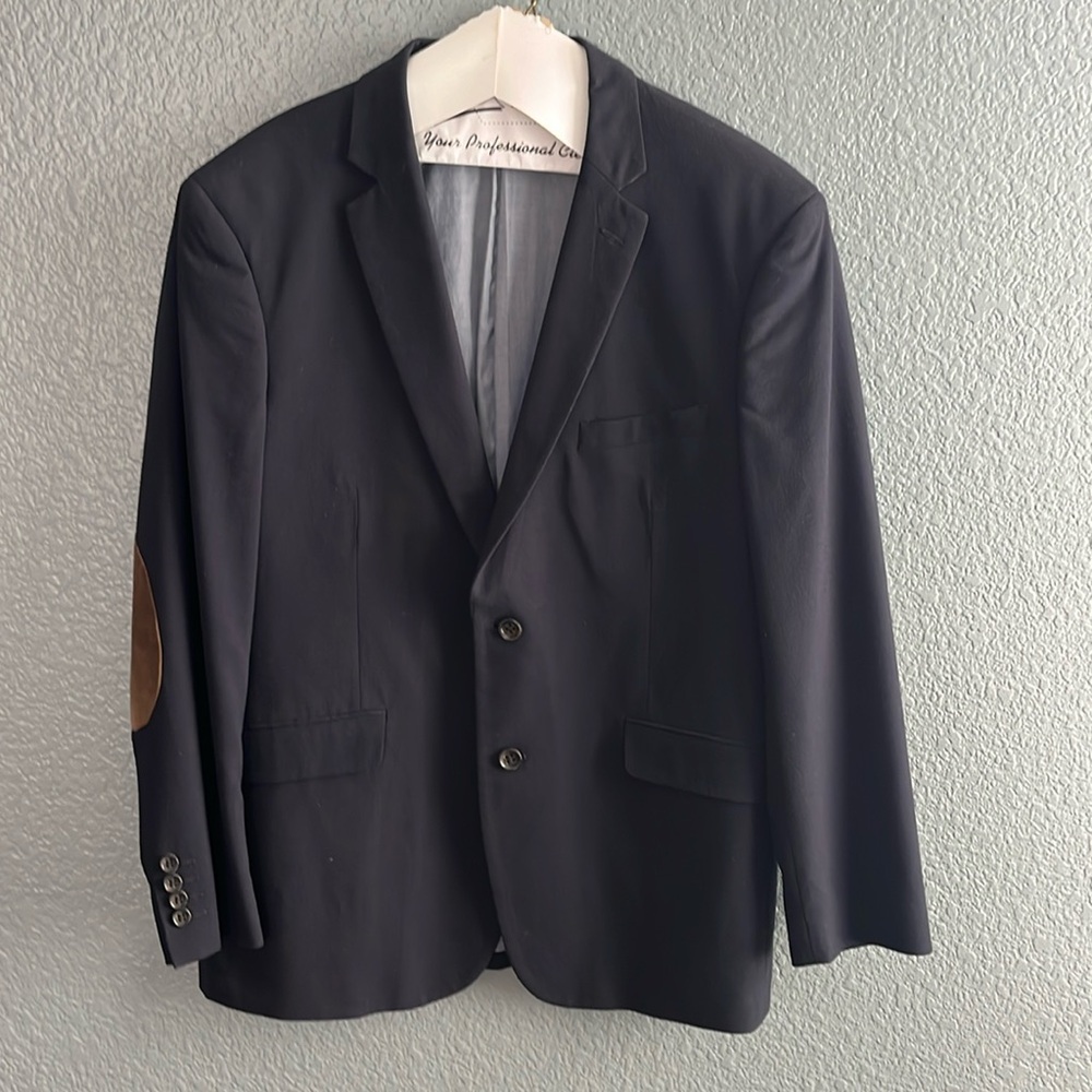 U.S. POLO ASSN. Men’s Navy Blazer with Elbow Patches Size 44R